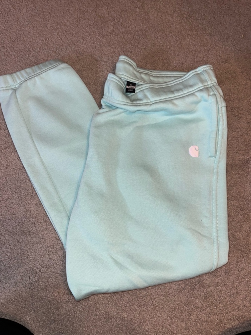Carhartt Mint Green Fleece Jogger Pants